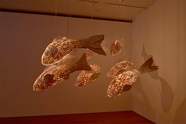 Frank Gehry's Fish Lamps at Gagosian Beverly Hills - Gessato