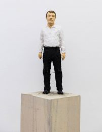 Stephan Balkenhol, Man with Black Trousers and White Shirt, 2019