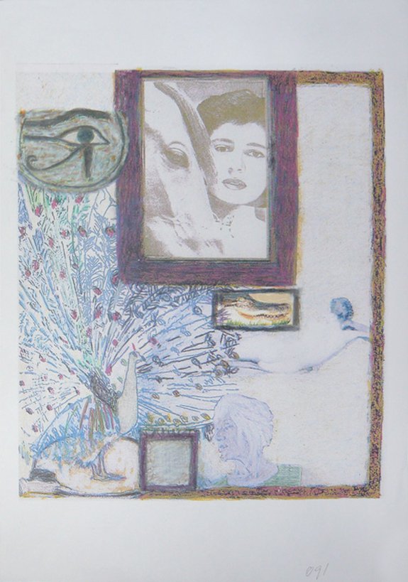 Jo Baer, Altar of the Egos (Through a Glass Darkly) Drawing, 2002