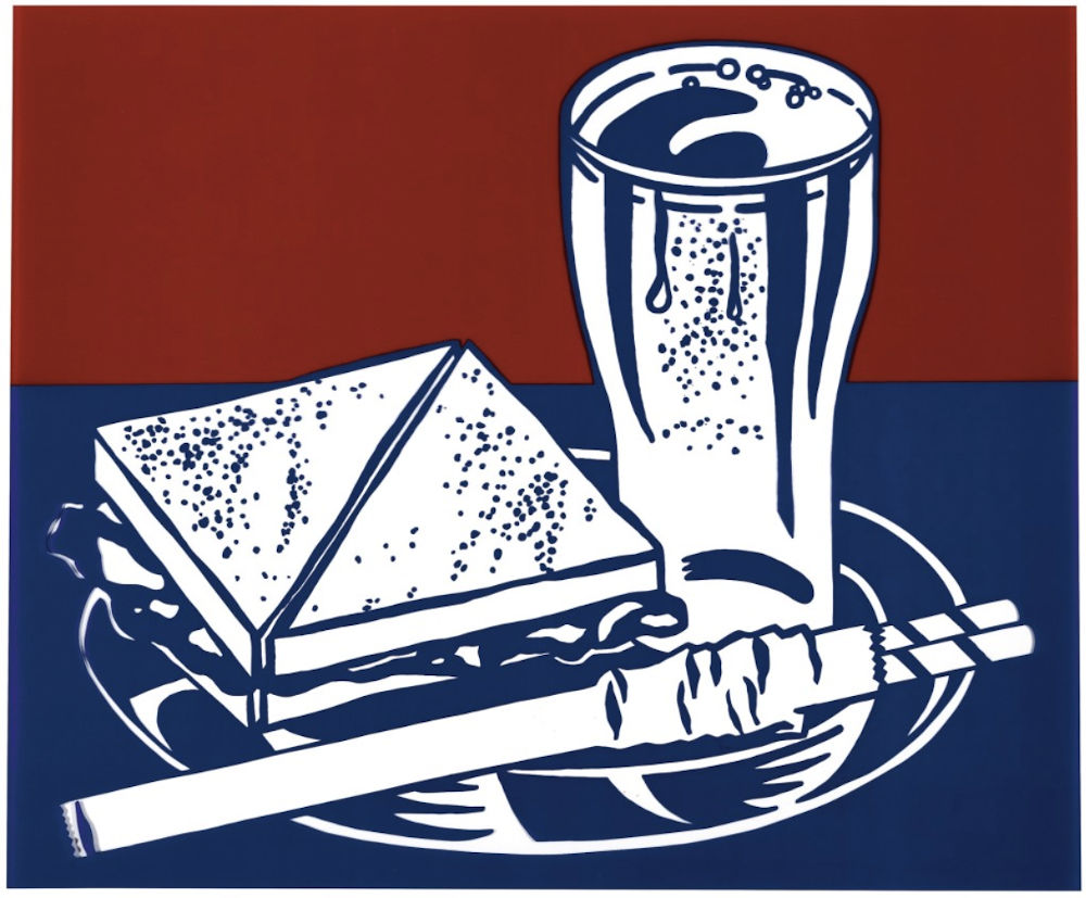 Roy Lichtenstein, Sandwich and Soda (C. 35), 1964