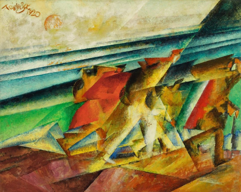 Lyonel Feininger, Lastträger am Meeresstrand (I) (Beachcombers by the Sea (I)), 1920