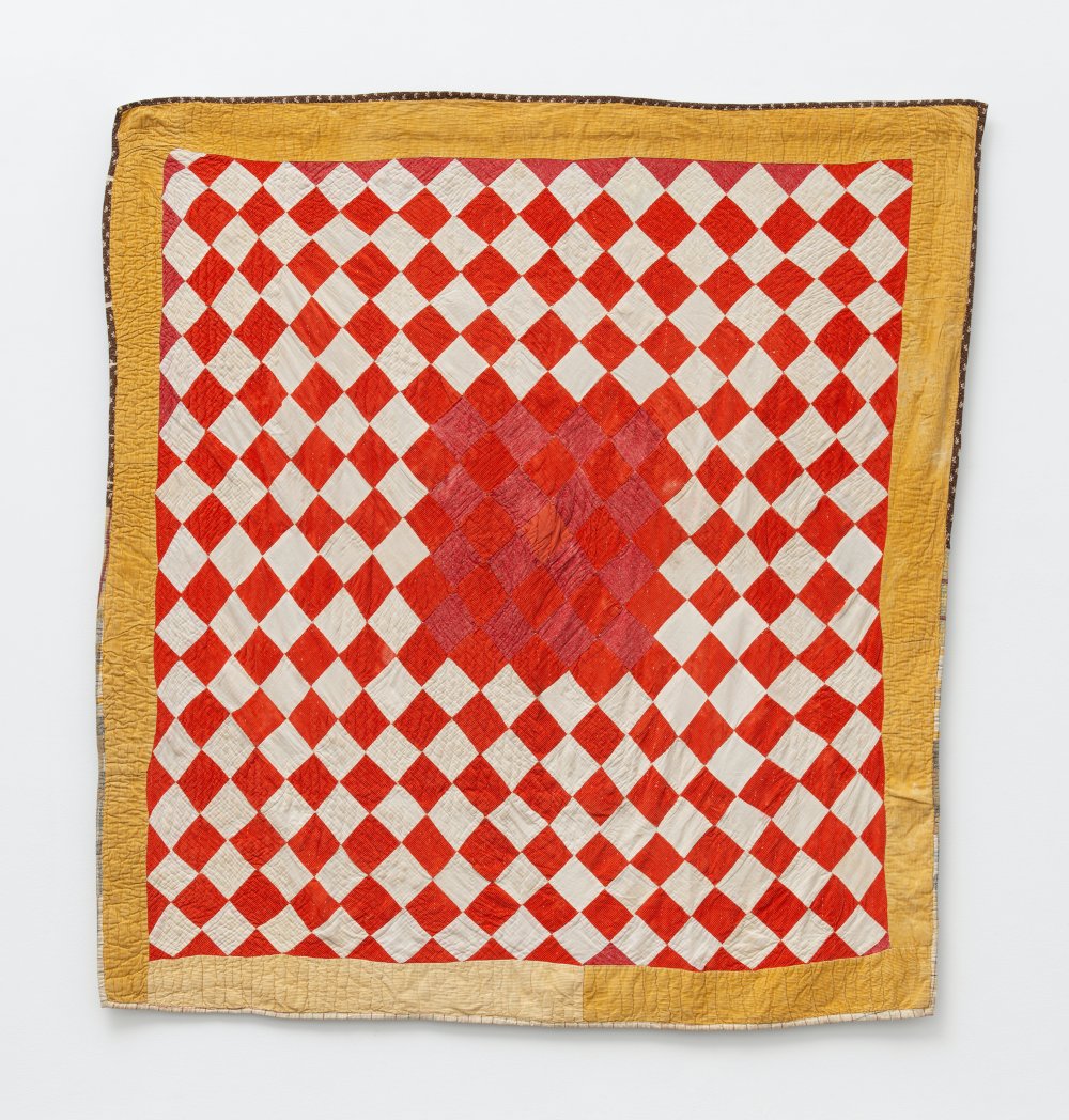 Delia Bennett, 'Diamonds' variation - 'One Patch' with contrasting center, c. 1975