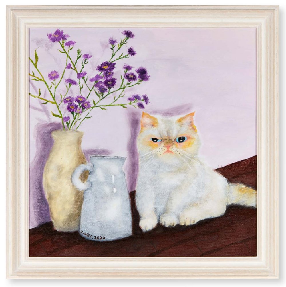 Ziwei Yi, Still life with cat, 2020