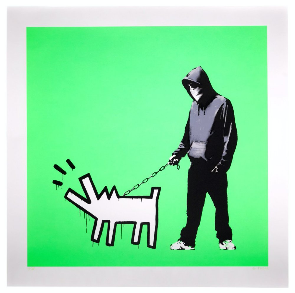 Banksy, Choose Your Weapon (Fluoro Green), 2010