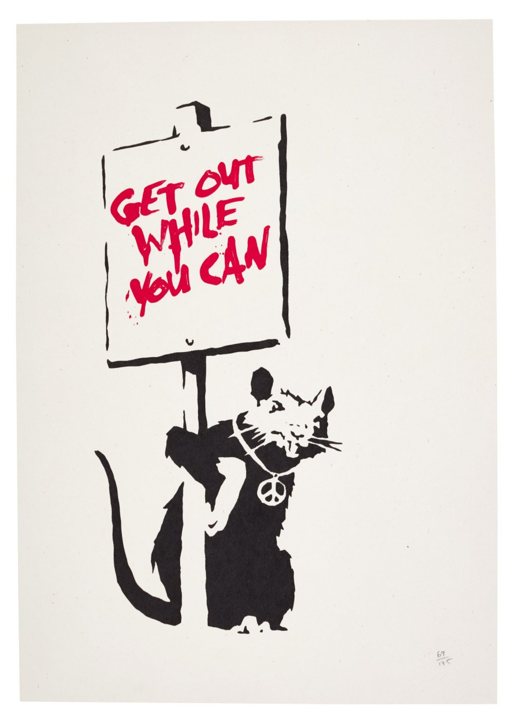 Banksy, Get Out While You Can, 2004