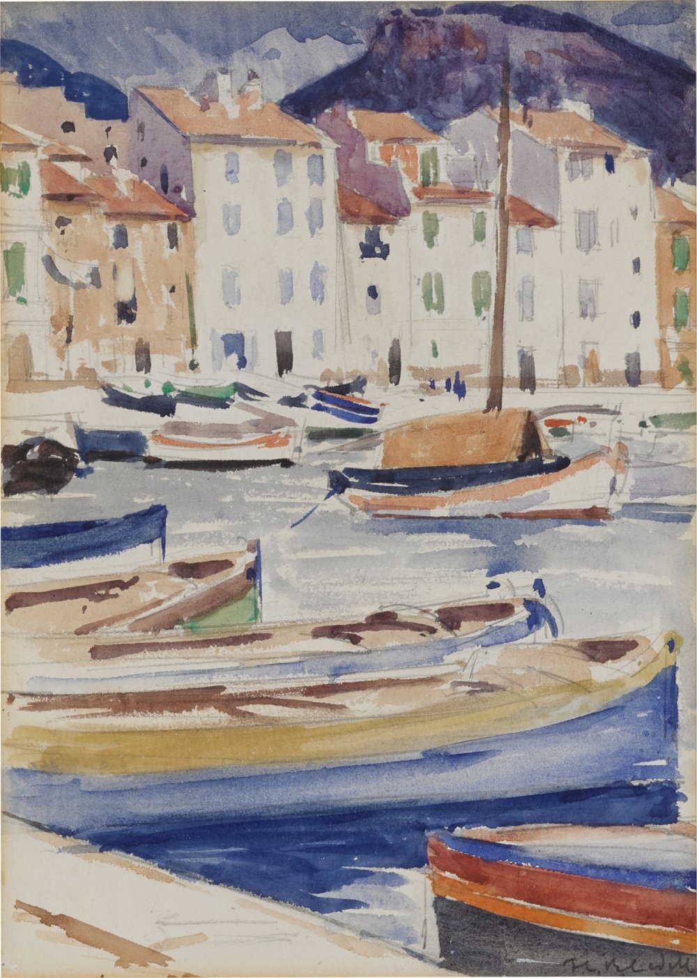 Francis Campbell Boileau Cadell, The Harbour Cassis, 1923-24