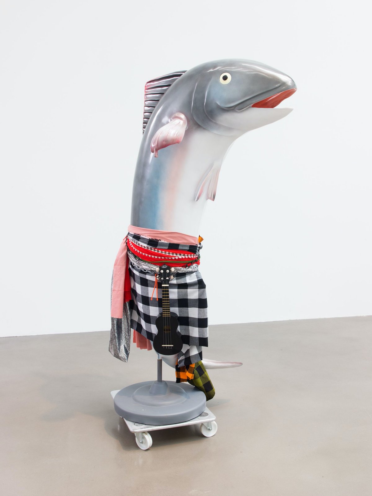 Cosima von Bonin, WHAT IF IT BARKS 4 (BLACK UKULELE VERSION), 2018