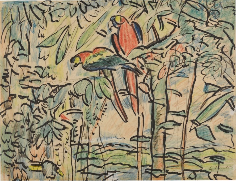 George Leslie Hunter, Parrots, circa 1927-28