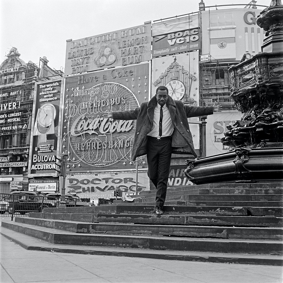 James Barnor, Mike Eghan at Piccadilly Circus, London, 1967