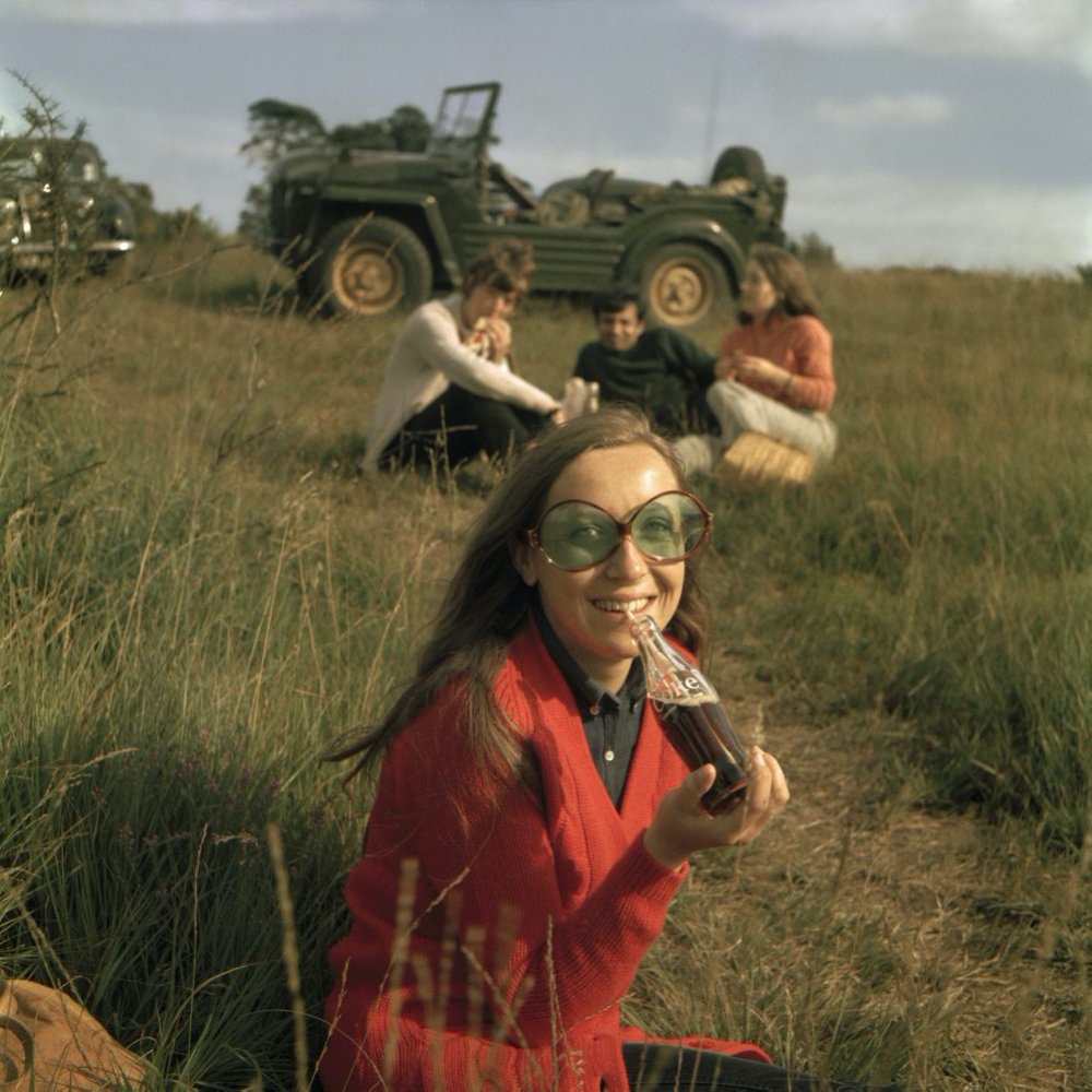 James Barnor, Members of the Tunbridge Wells Overseas Club, Relaxing after a Hot Summer Sunday Walk, Kent, c. 1968