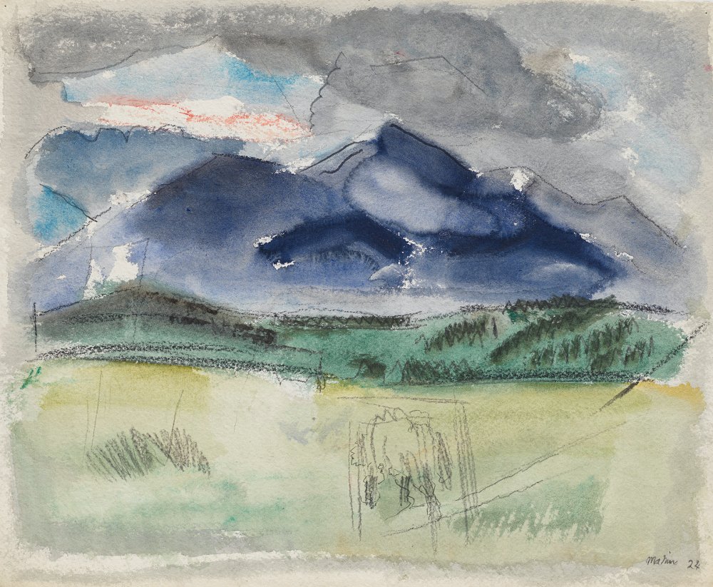 John Marin, Franconia Range, White Mountains, 1924