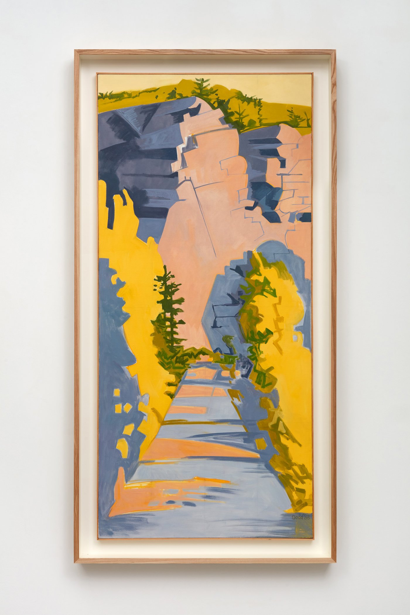 Lois Dodd, Road into Long Cove Quarry, 1988