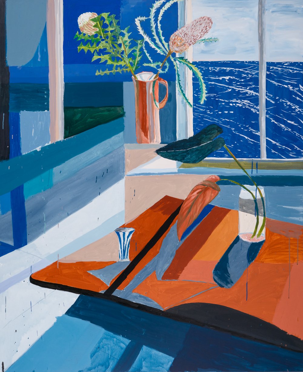 Heather’s Sea View with GM Vessel and MM Banksias – Artwork | GalleriesNow