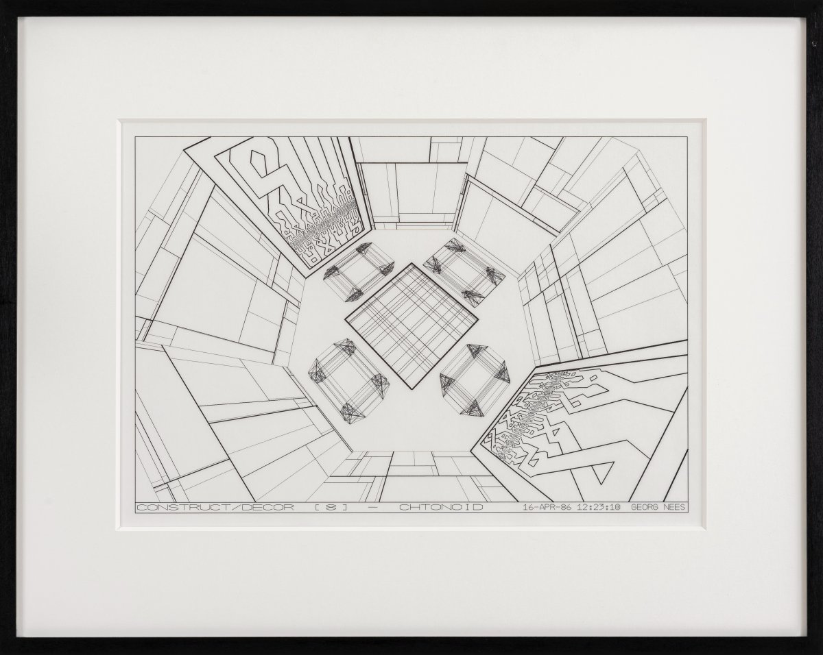 Georg Nees , Construct/Décor [8] Chtonoid, 1986