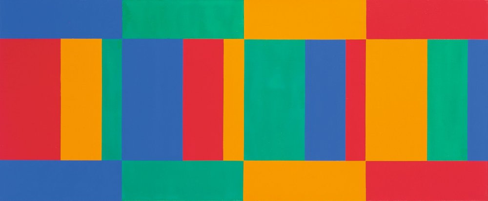 Max Bill, System mit vier gleichen farbquanten (System with Four Equal Colour Quanta), 1970