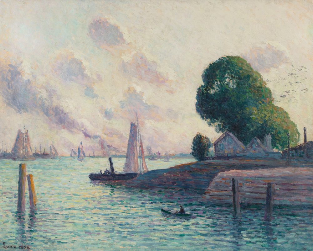 Maximilien Luce, Le port d'Amsterdam, 1908