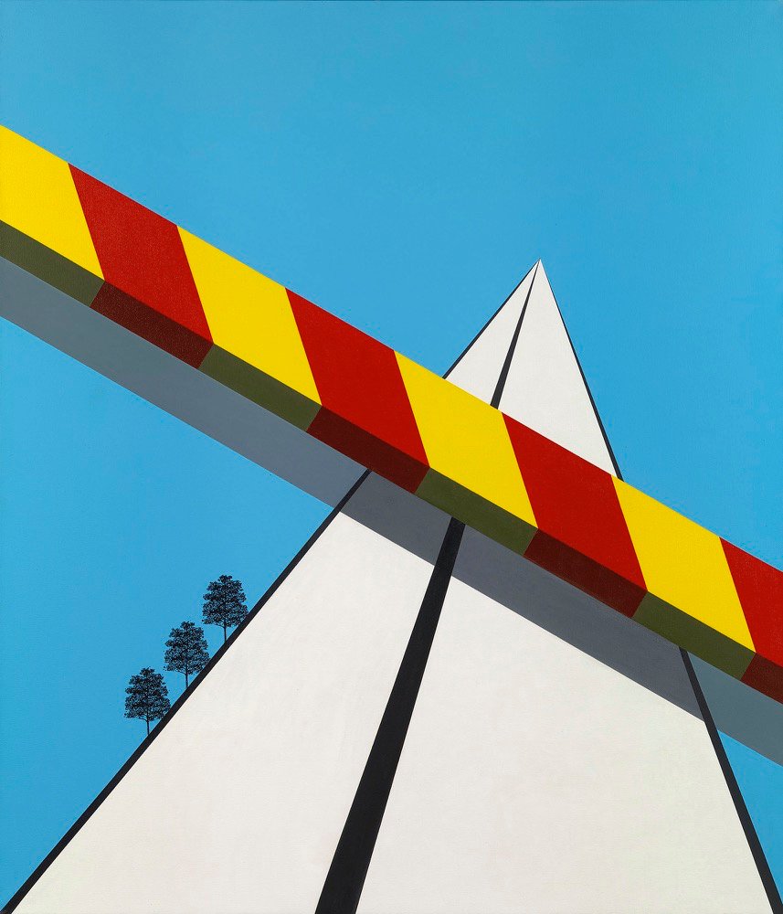 Allan D'Arcangelo, Landscape with Three Trees, 1968