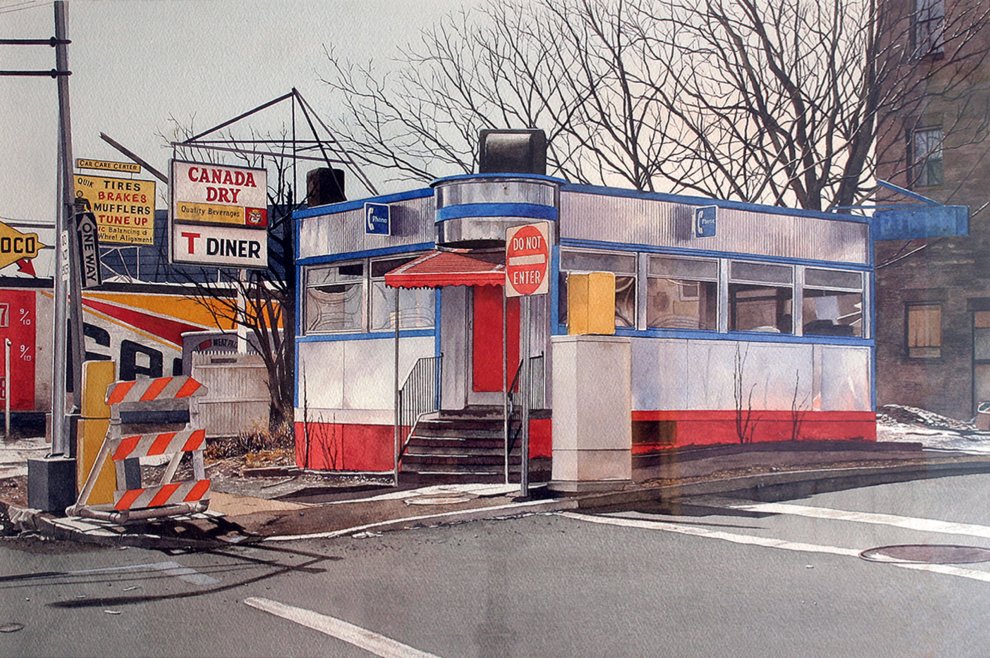 John Baeder, T Diner, 1982