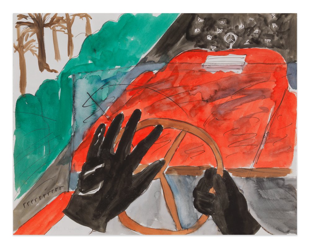 Karen Kilimnik, Car rally Avengers £50,000 breakfast, vrrooomm!, 1979