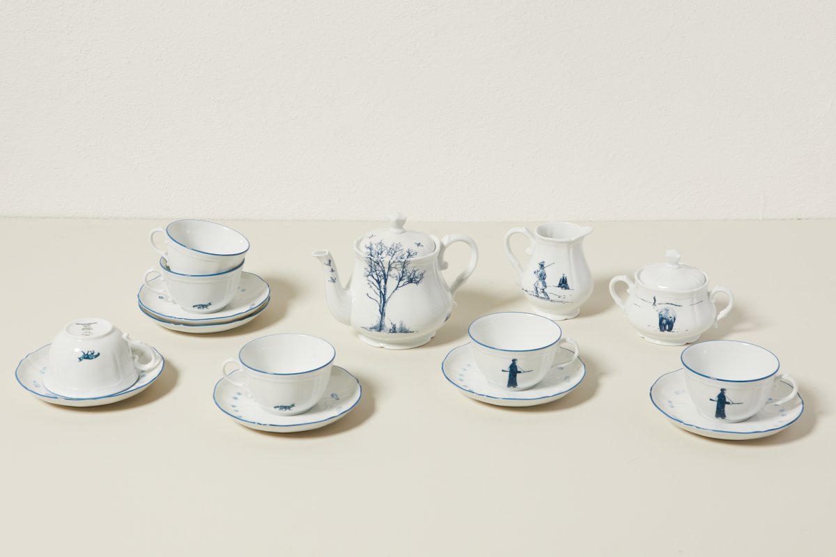 Sebastian Errazuriz, Tea service The Hunt part 2 (6 tea cups), 2022