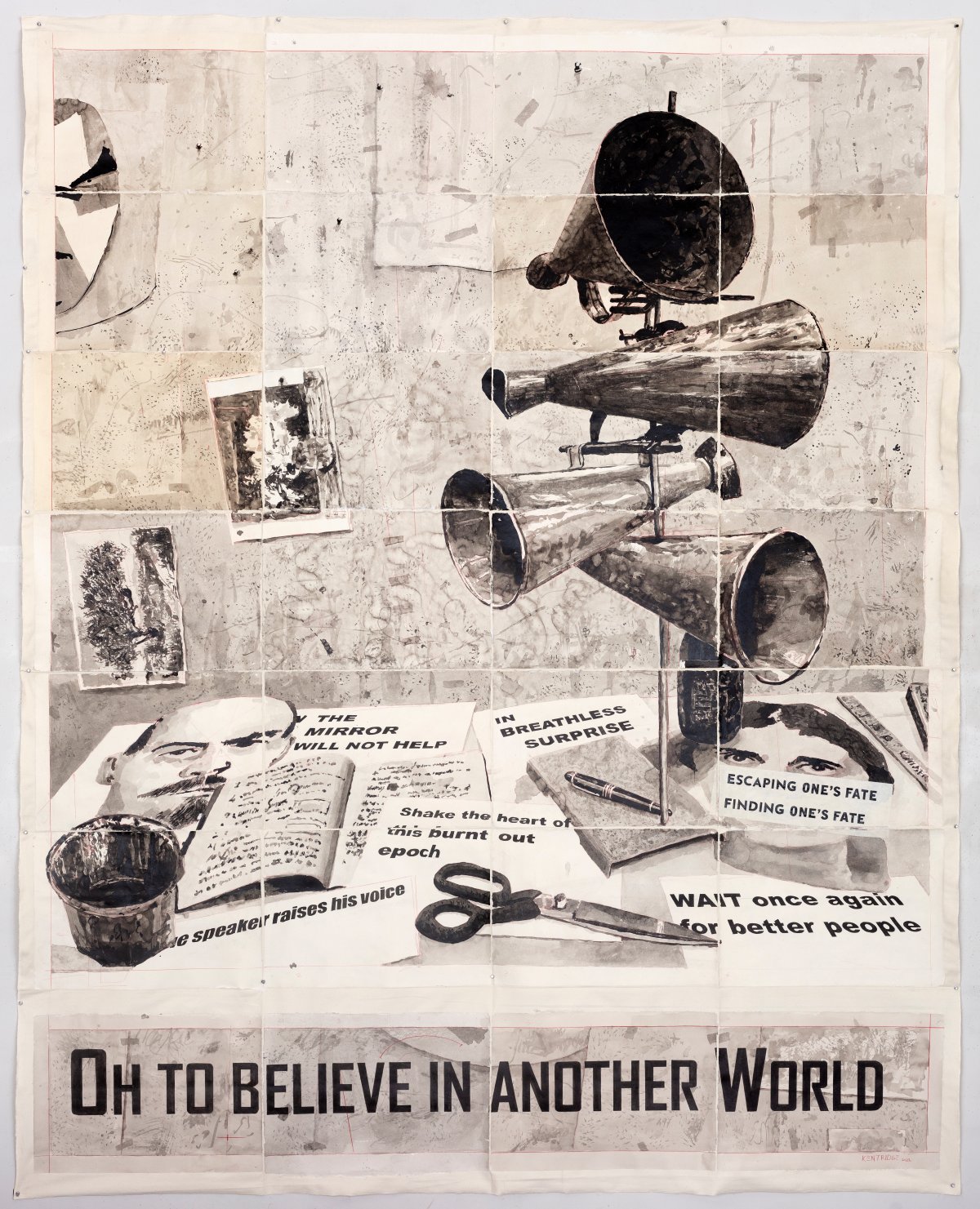 William Kentridge, Oh To Believe in Another World (Studio Still Life), 2022