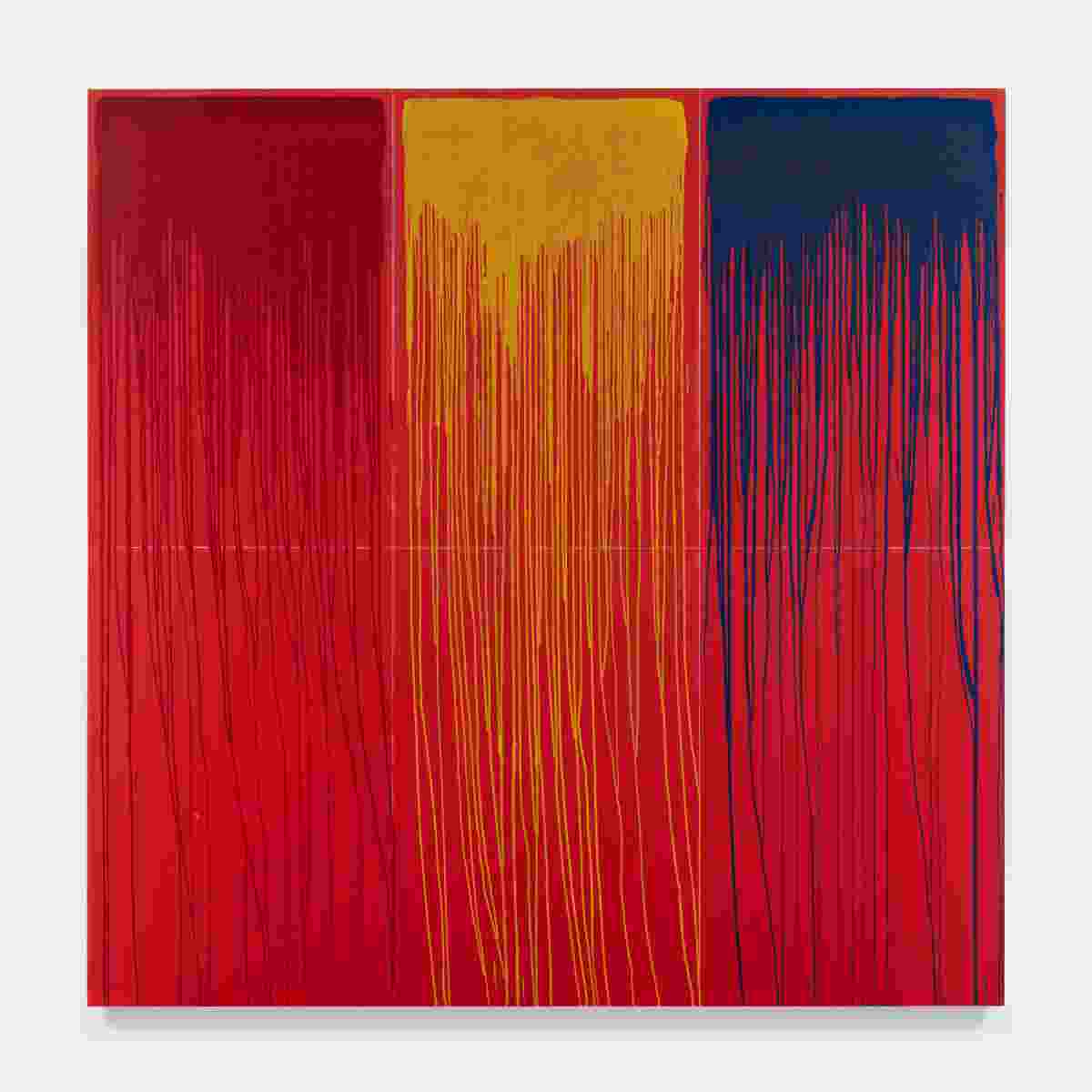 Pat Steir, Rainbow Waterfall #4, 2022