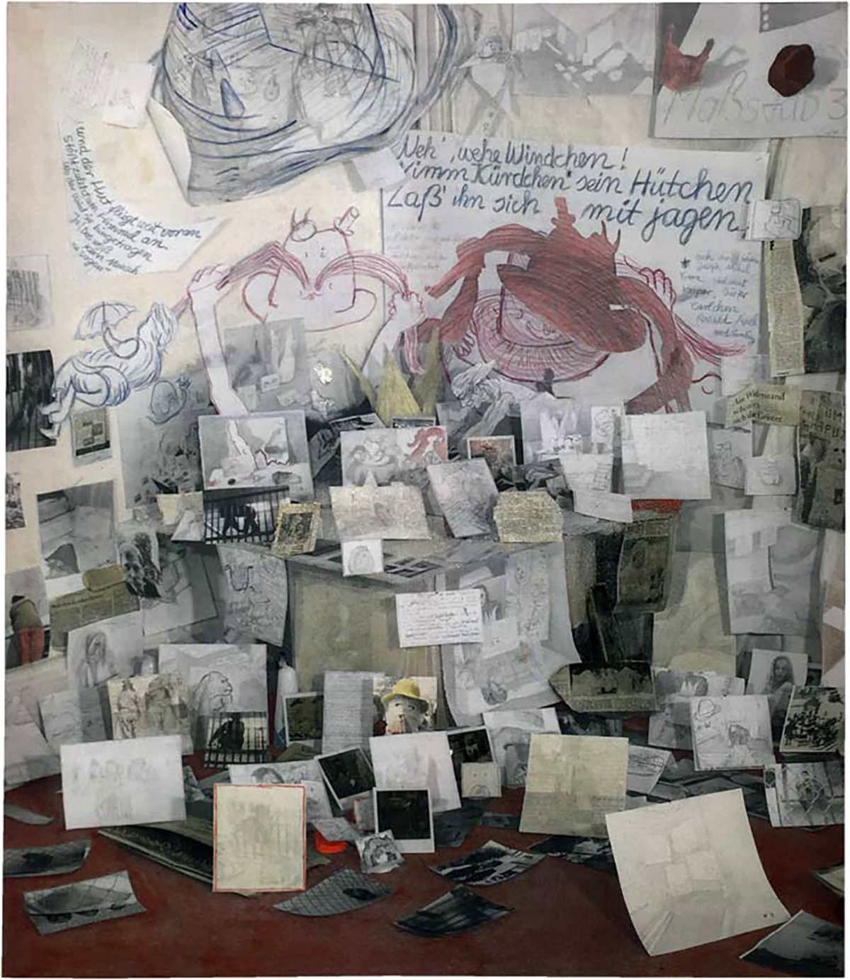 Anna Oppermann, single canvas (Digitalis purpurea), 1982