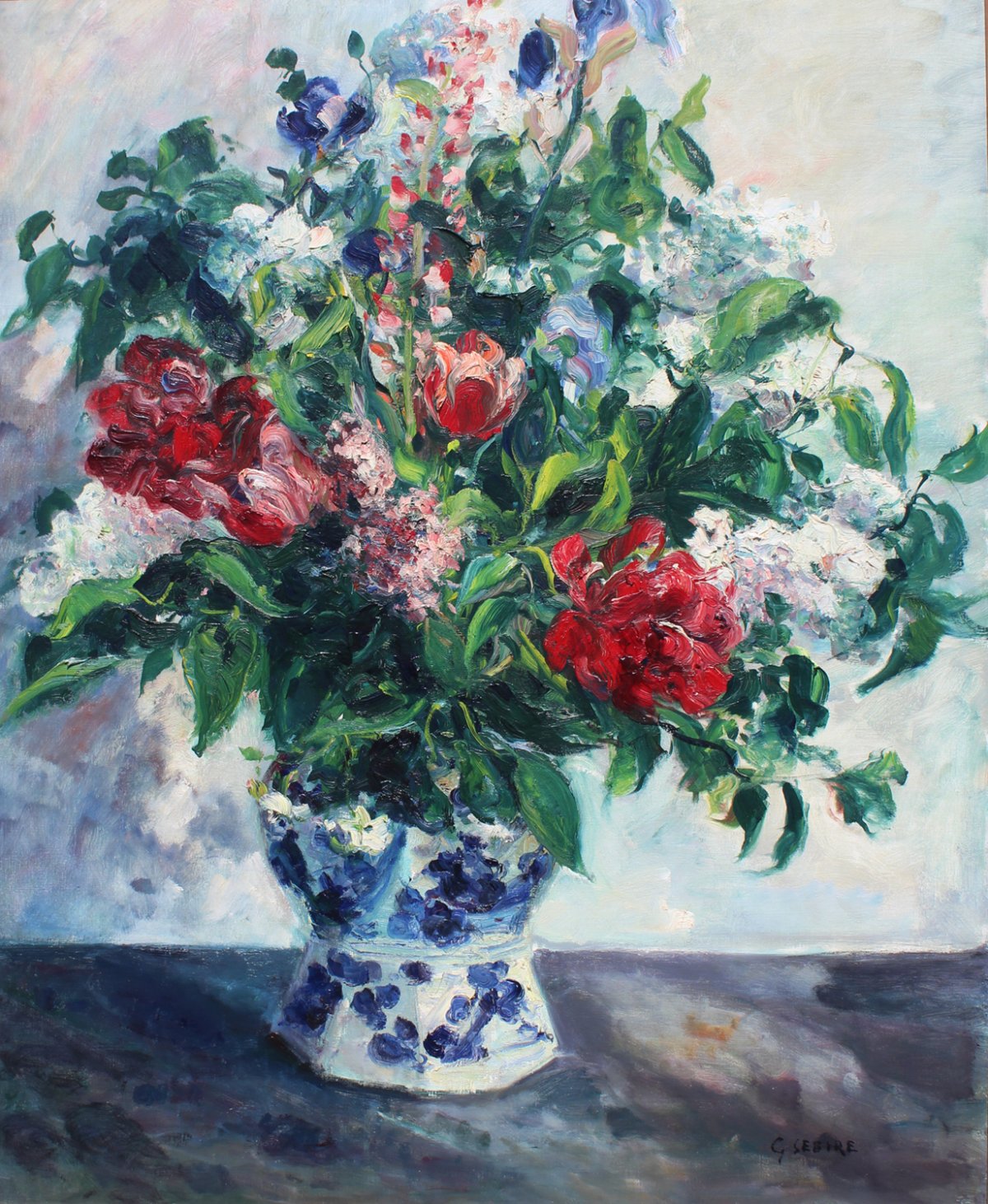 Gaston Sébire, Le bouquet aux pivoines rouges, 1969