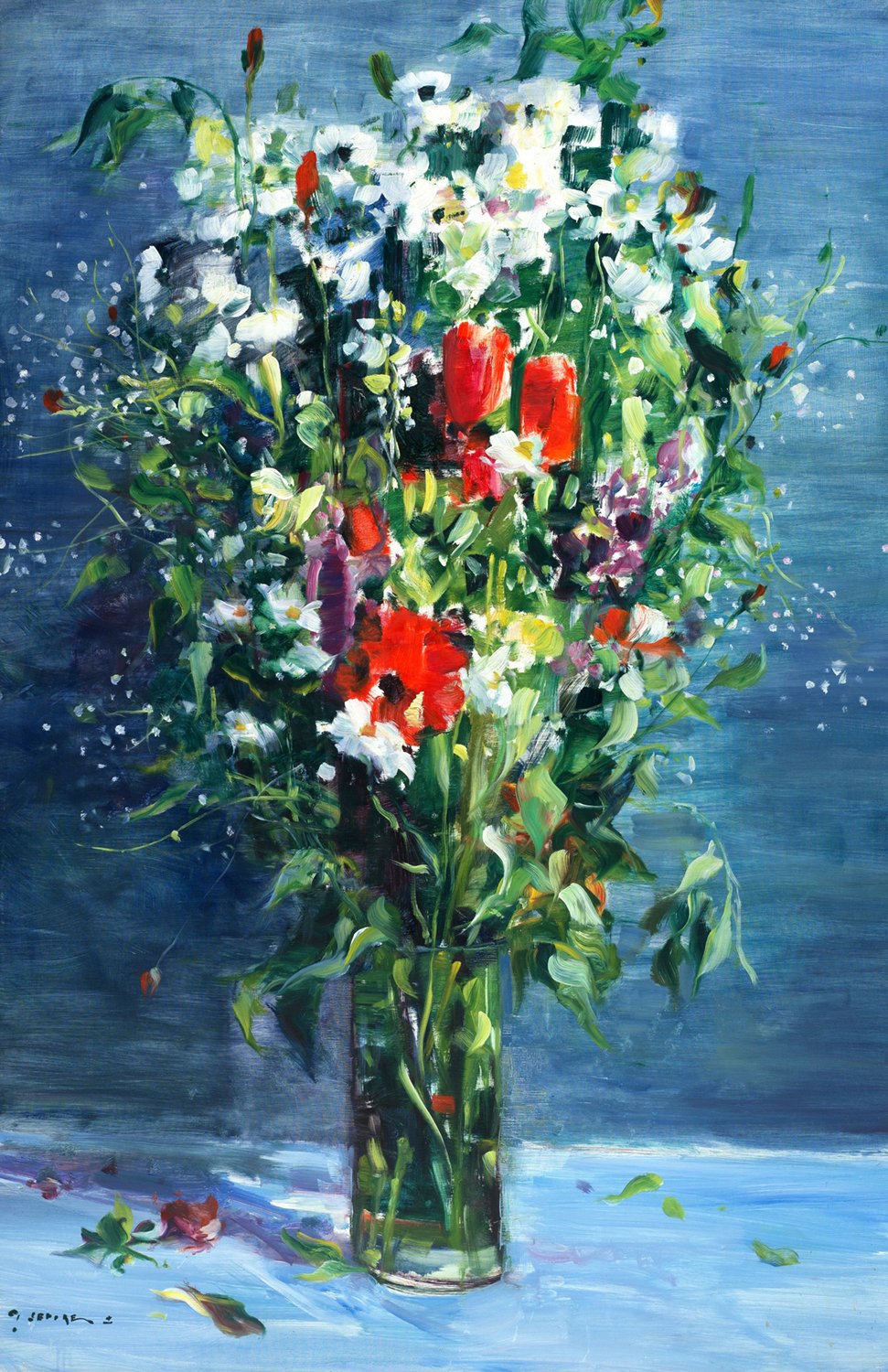 Gaston Sébire, Le bouquet fleurs d'ete, 1989