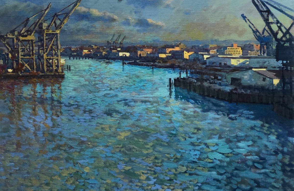 Derek Buckner, Port Cranes, Harbor, 2022