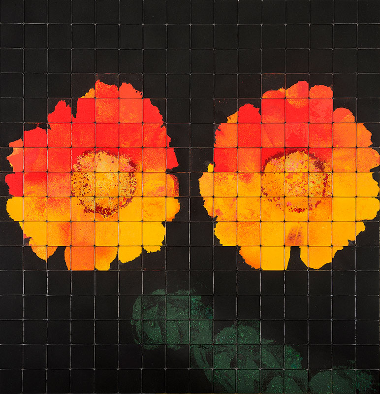 Rachel Lachowicz, Gerberas (Orange), 2017