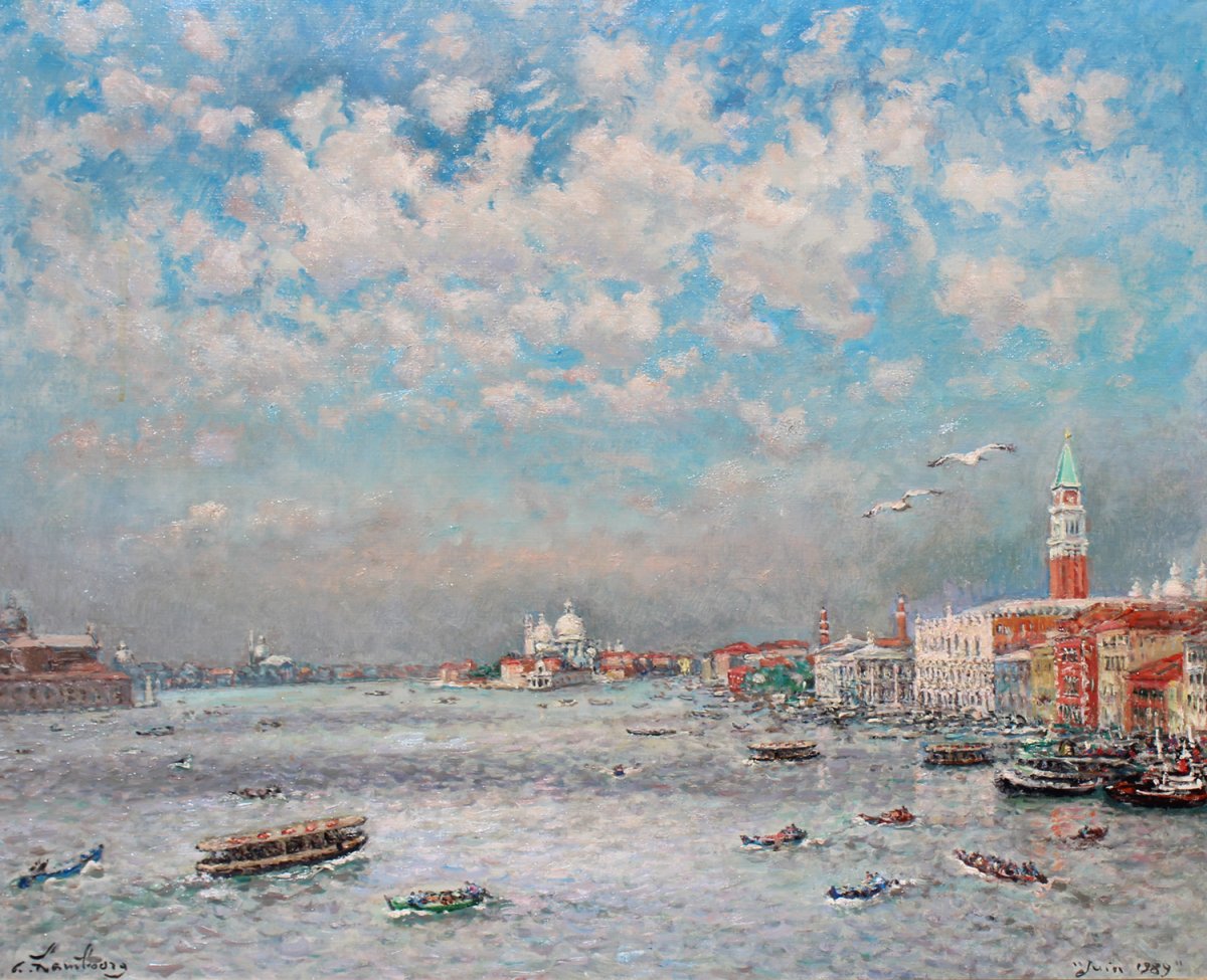 André Hambourg, Venise en Juin, temps orageux, 1989