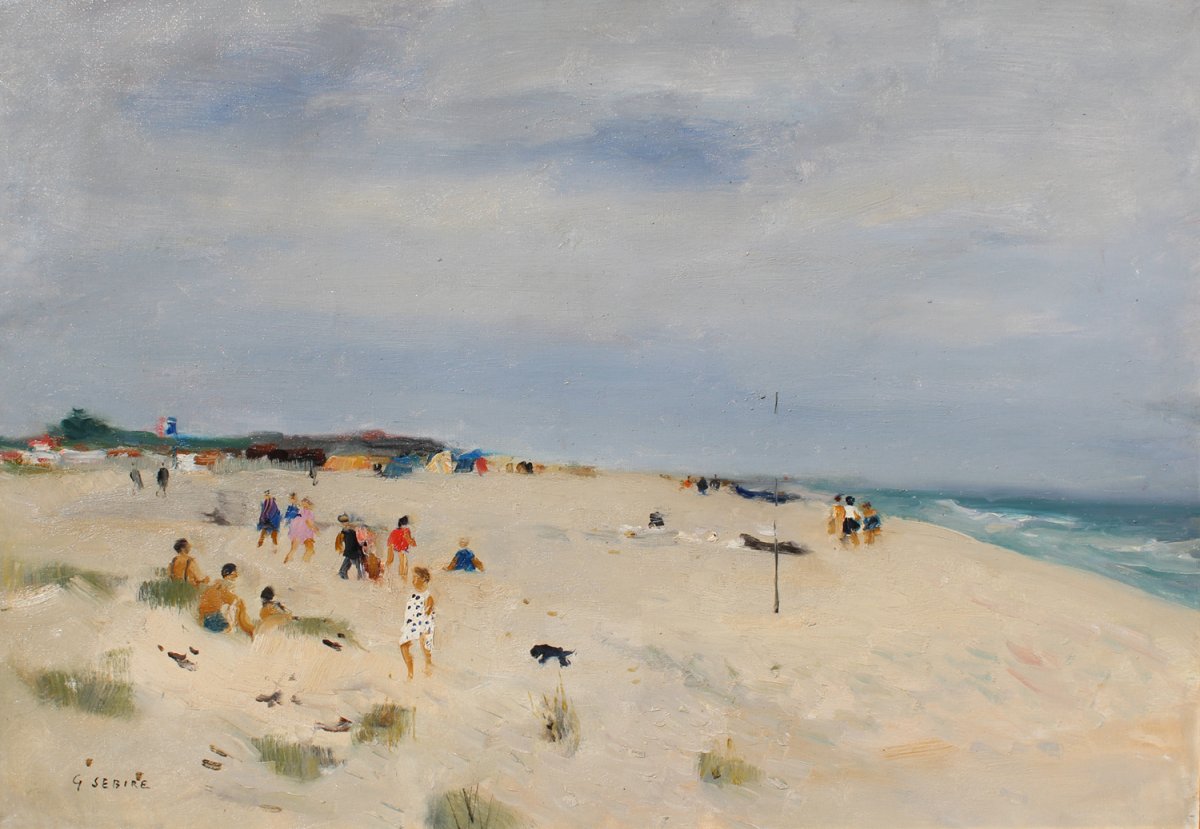 Gaston Sébire, Baigneurs sur la plage