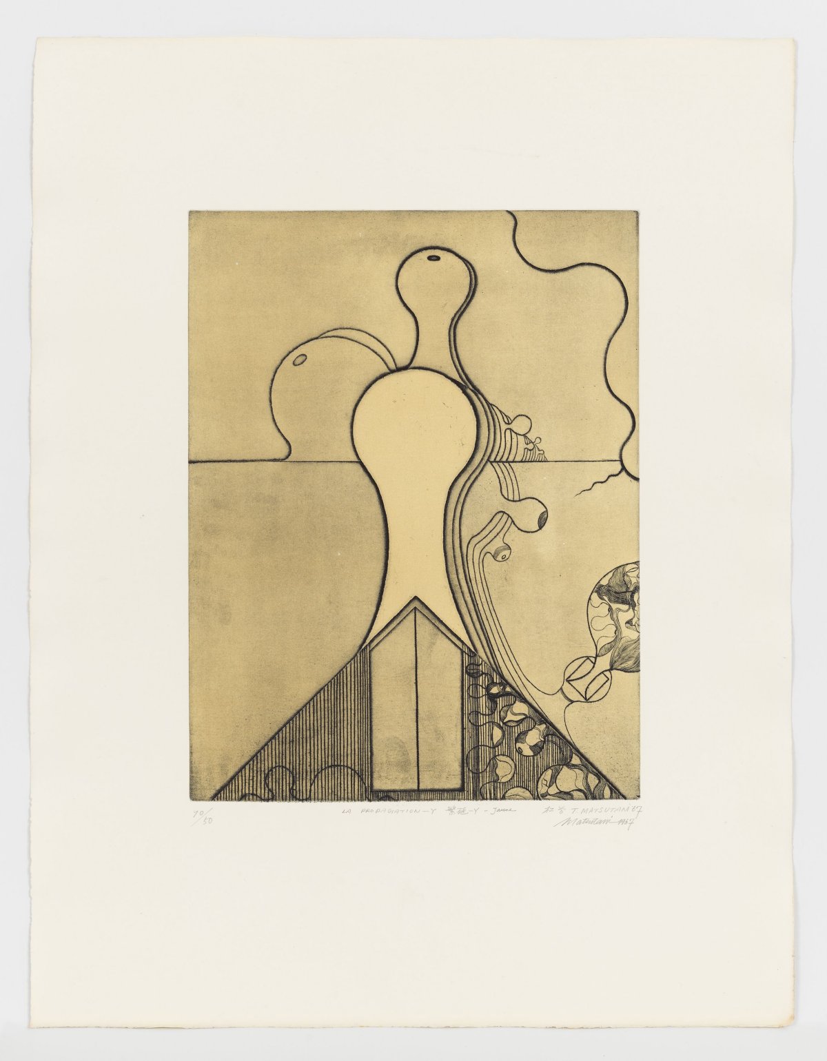 Takesada Matsutani, La propagation-Y Jaune, 1967