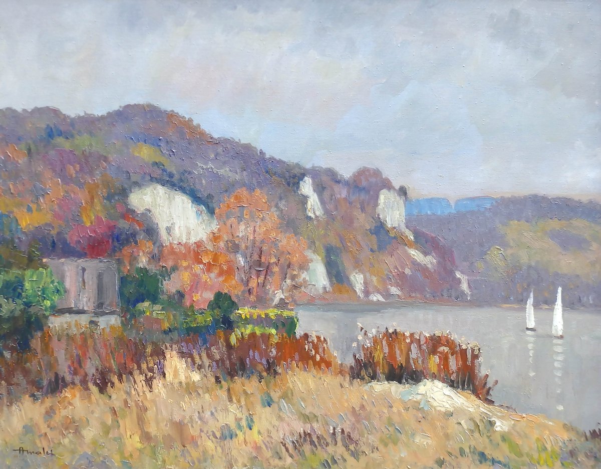 Albert Malet, Voilier sur la Seine, Duclair