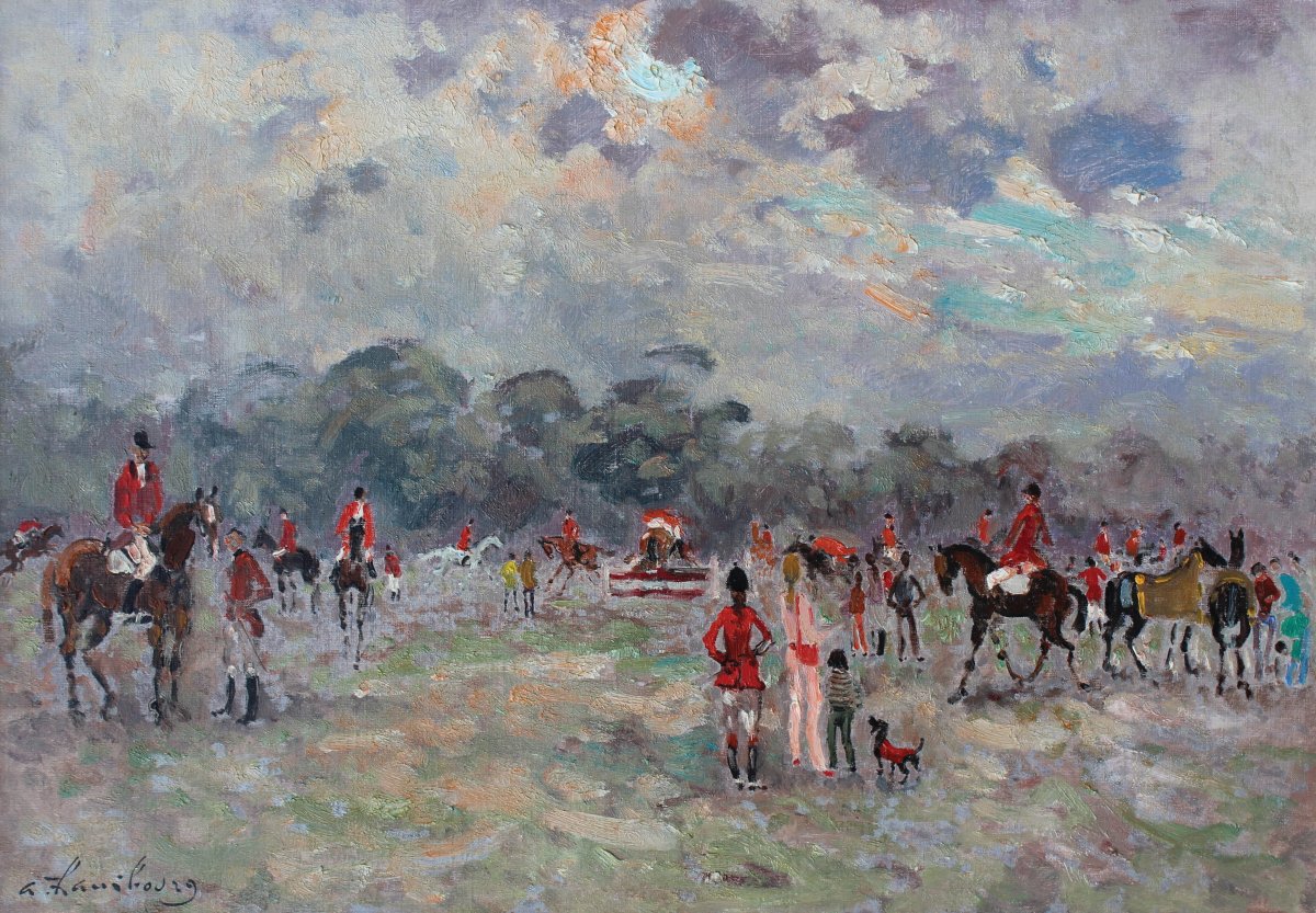 André Hambourg, Preparatifs du concours hippique, 1973