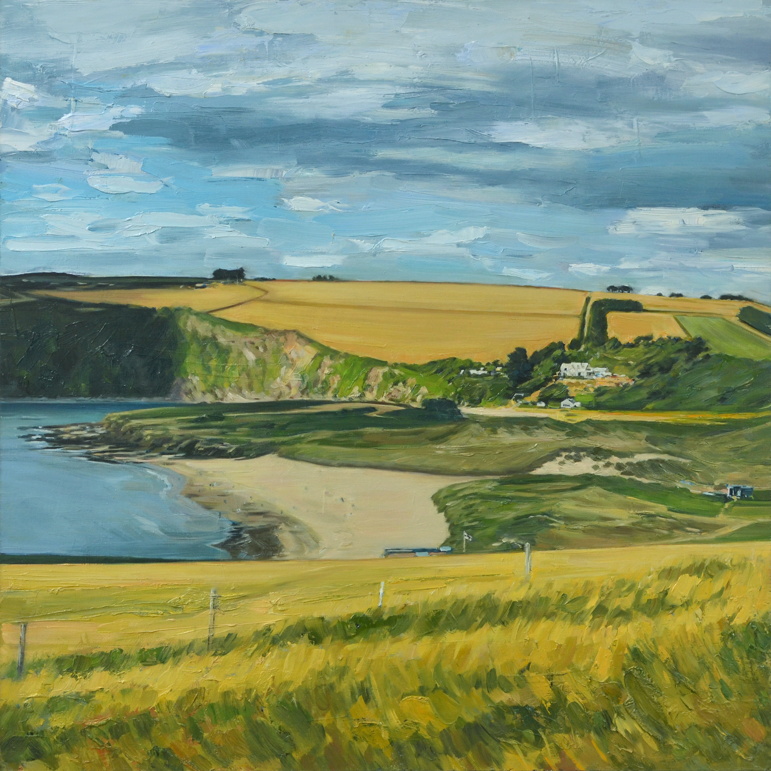 Philip Munoz, Bantham Beach from Coastal Path, 2024