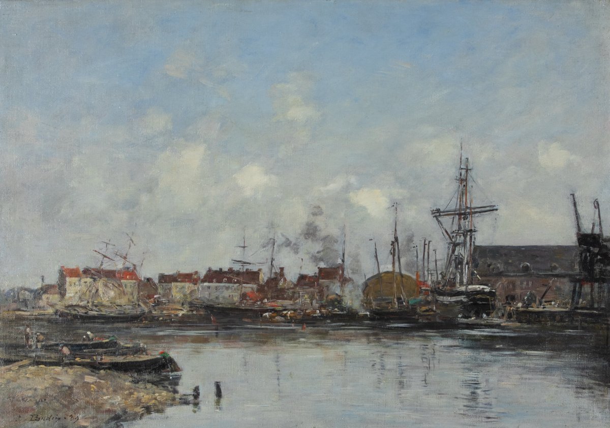 Eugene Boudin, Dunkerque, le vieux bassin, 1889