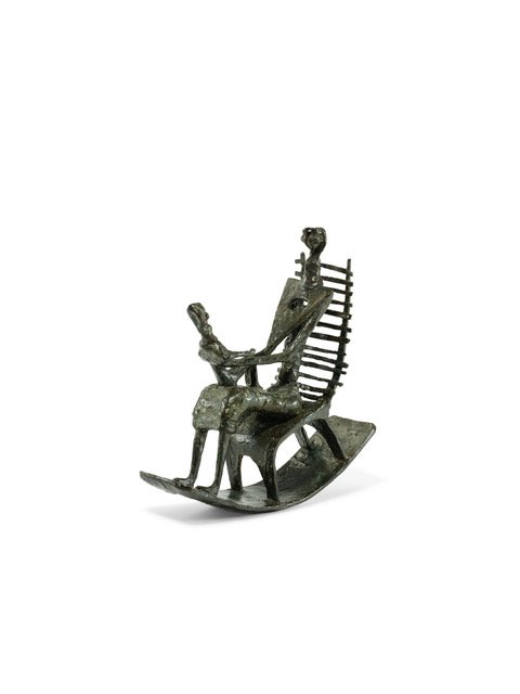 Henry Moore, Mother and Child on Ladderback Rocking Chair, conceived in 1952; cast before 1980