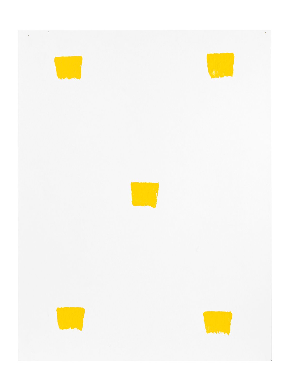 Niele Toroni, 5 Empreintes de pinceau n°50 à intervalles de 30 cm, 2023