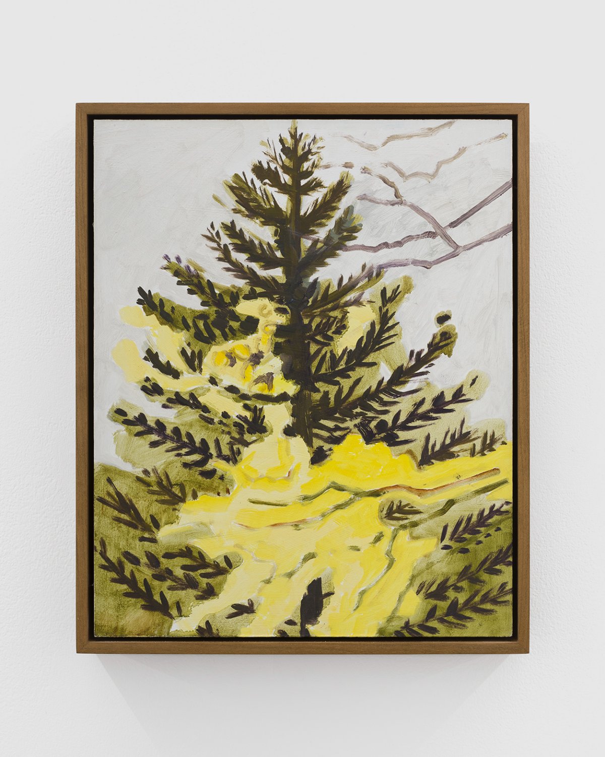 Lois Dodd, October: Spruce + Elm, 2020