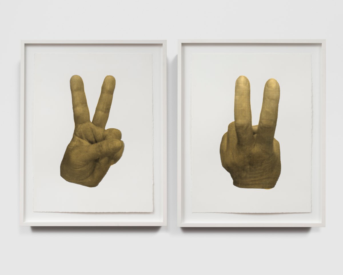 Susanne Melanie Berry, Semiotics: Psych (diptych): Peace & Bollocks, 2024