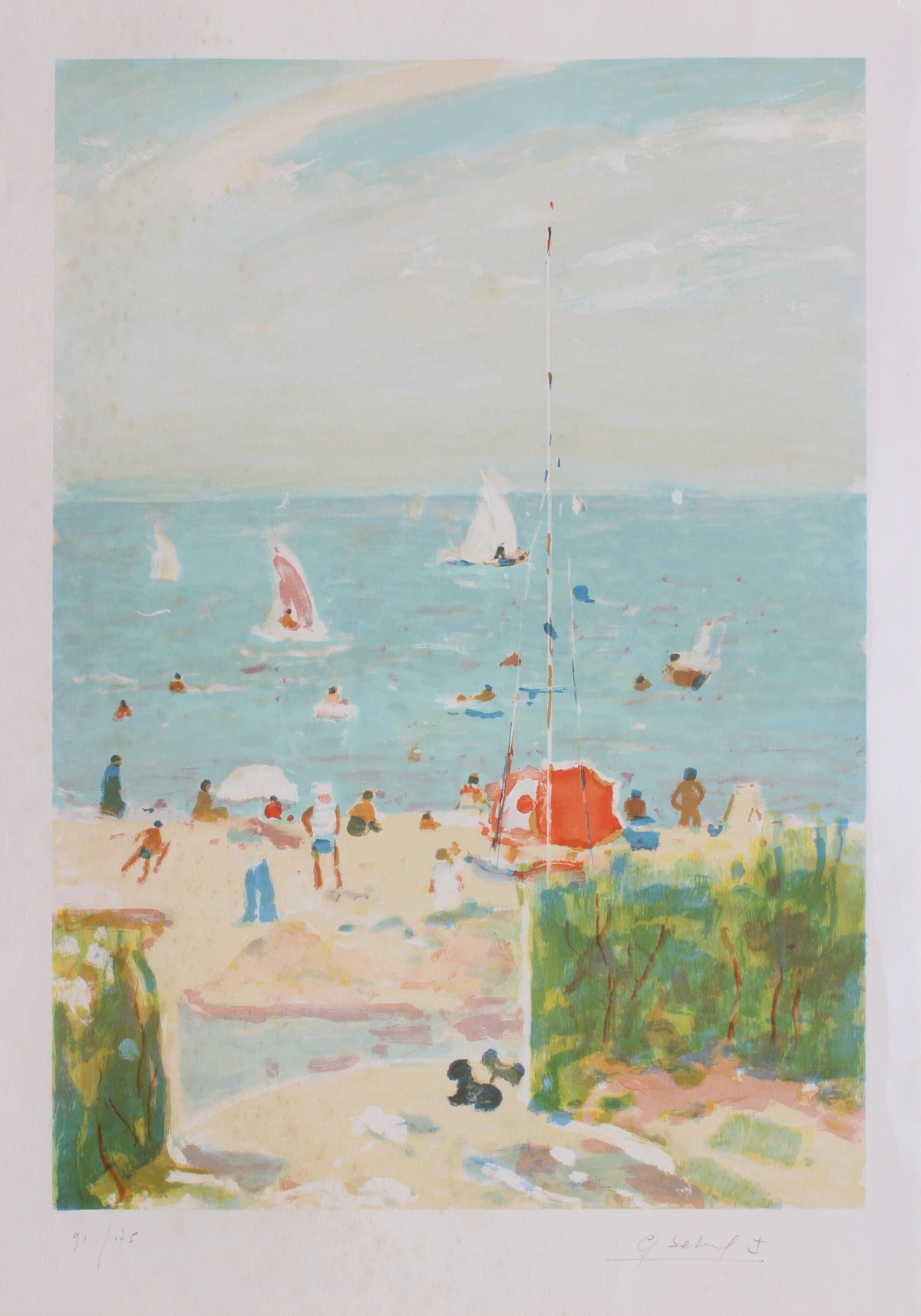 Gaston Sébire, La Plage