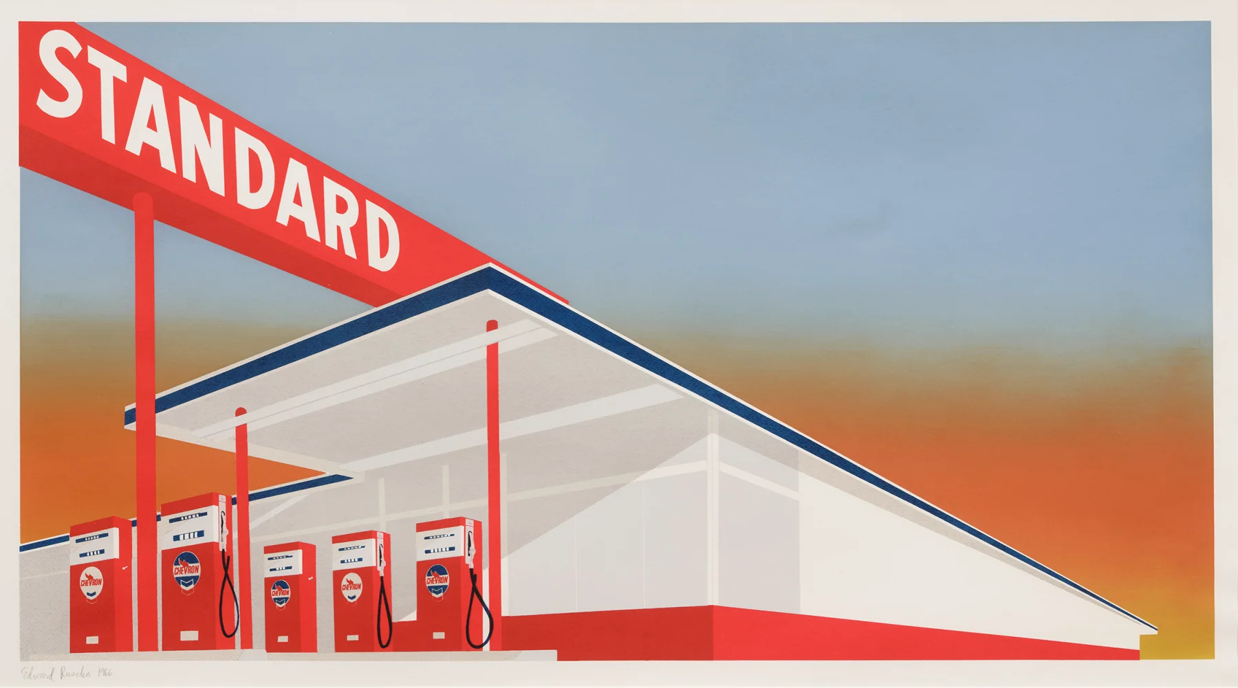 Ed Ruscha, Standard Station, 1966