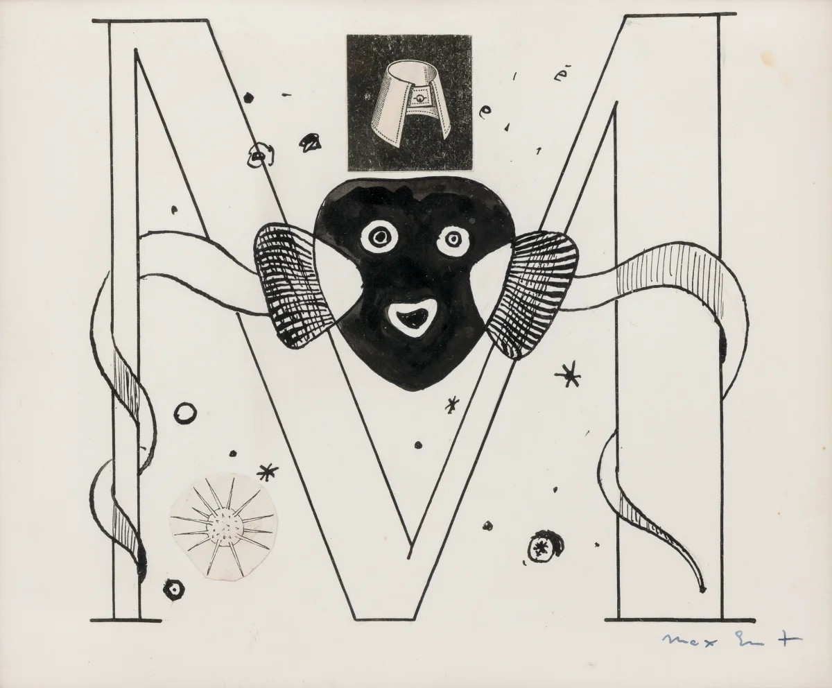 Max Ernst, Initial M, Illustration for Benjamin Péret, La Brebis Galante, Paris, 1949, 1949