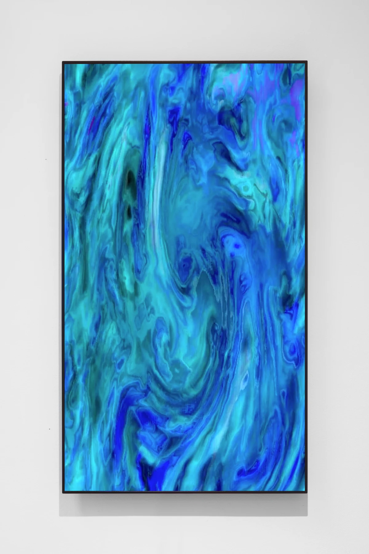 Miguel Chevalier, Liquid Pixels (Blue & Black), 2024