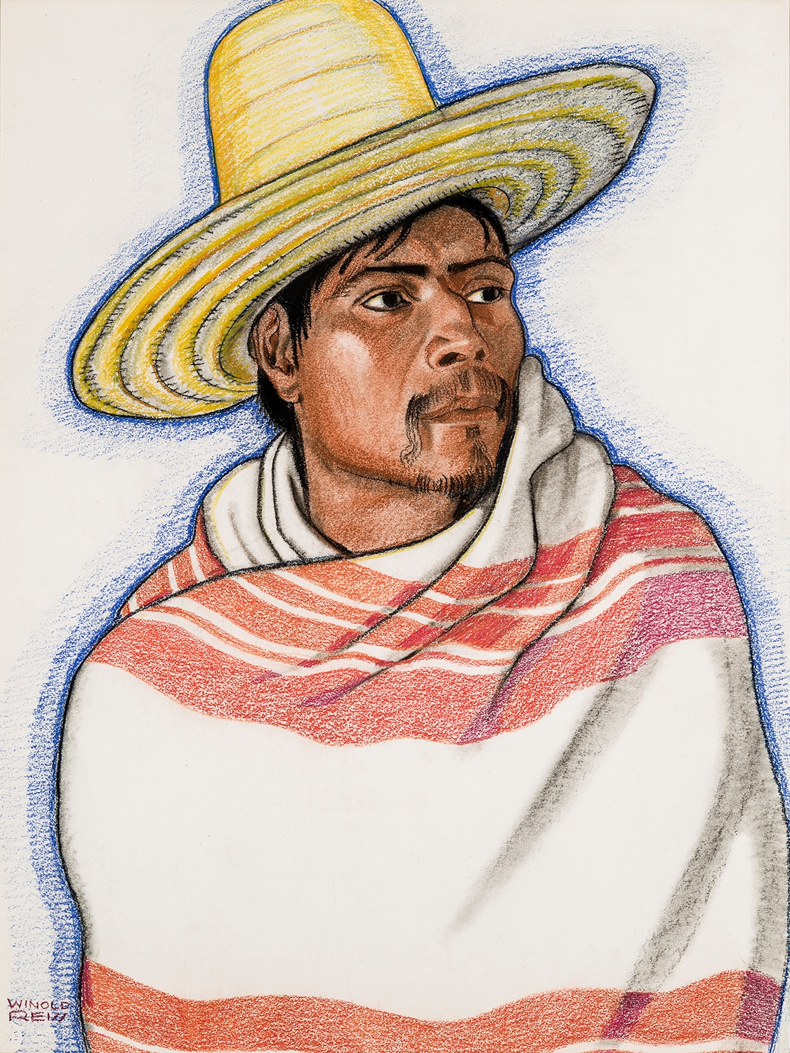 Winold Reiss, Indian Man from Mexico, n.d.