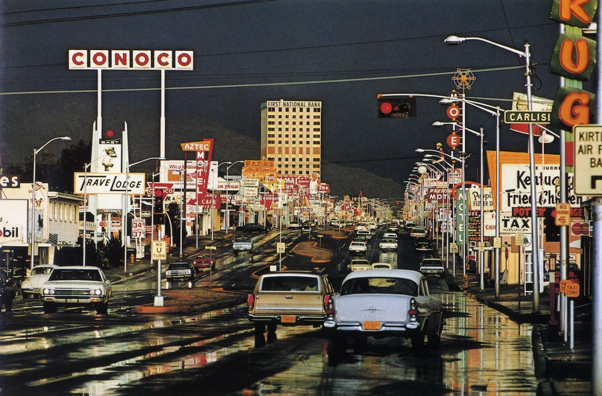 Ernst Haas, Route 66, Albuquerque, New Mexico, 1969