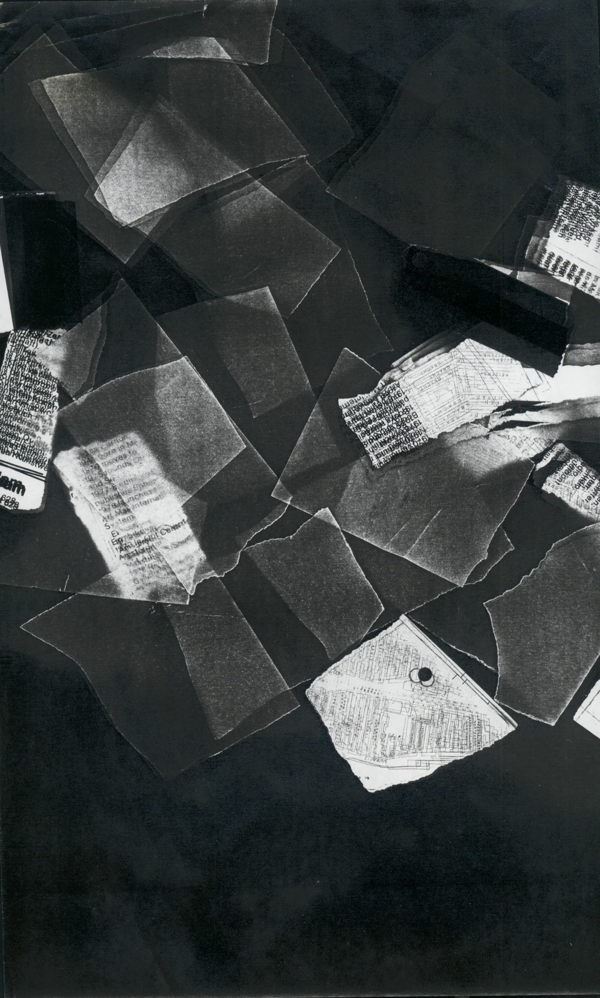 Pati Hill, Untitled (paper scraps), c. 1976