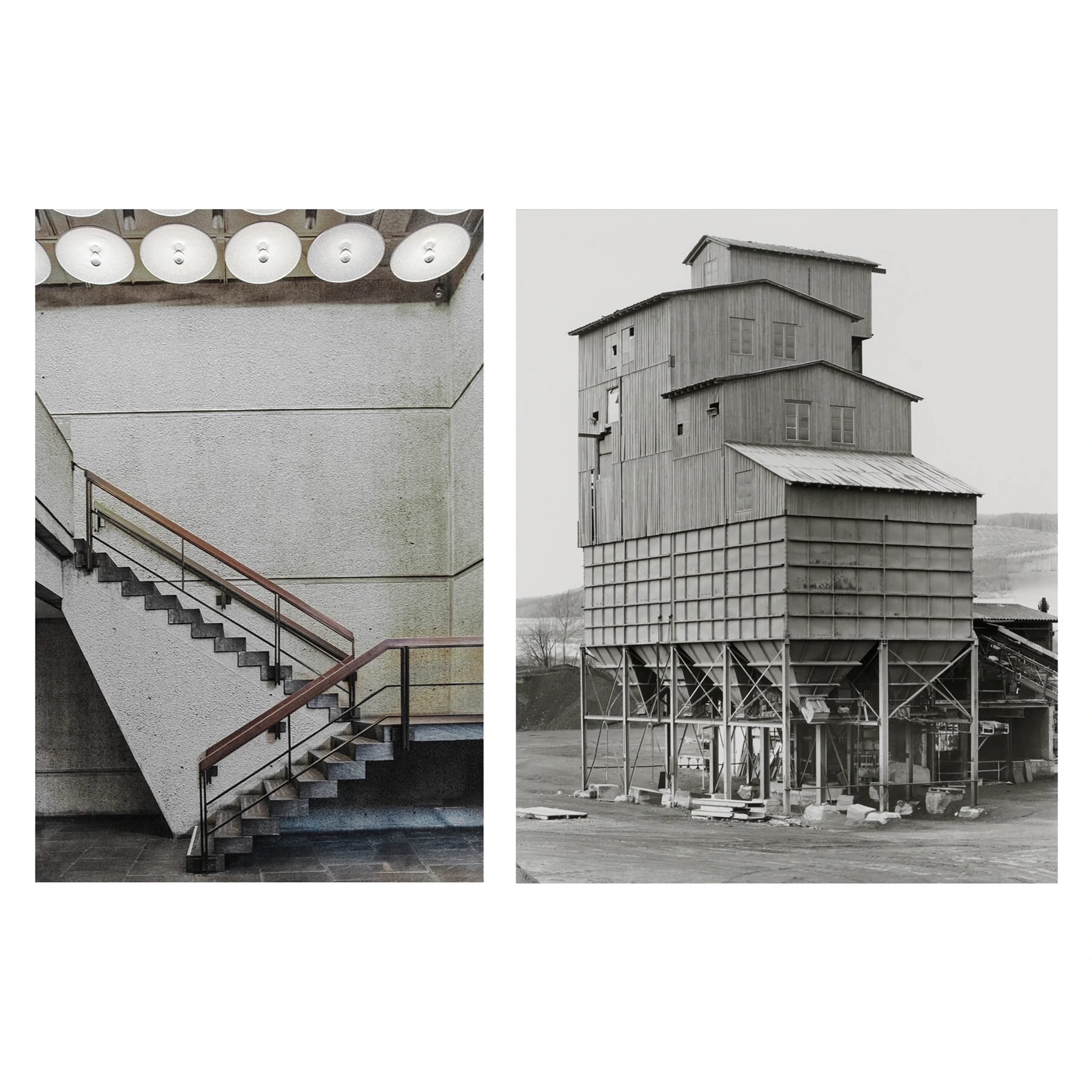 Image for James Welling and Bernd & Hilla Becher, at Maureen Paley Studio M